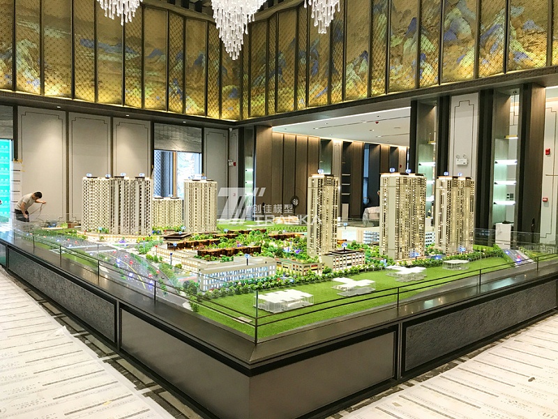 郴州中鐵·嶺南府售樓沙盤(pán)建筑模型 (2)